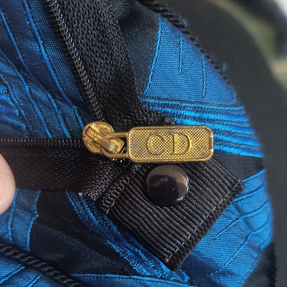 Dior Blue Patterned Cosmetic Bag - image 7